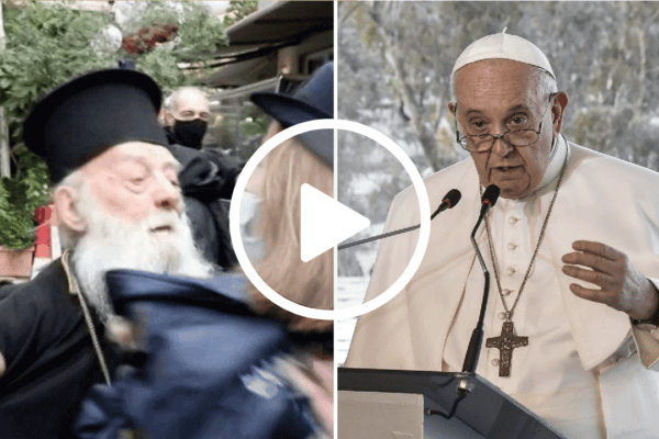 "Papa, você é um herege", grita padre ortodoxo em Atenas