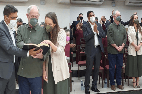 De olho no voto evangélico, Ciro Gomes e Cabo Daciolo participam de culto em Fortaleza: 'Momento de fé e meditação'