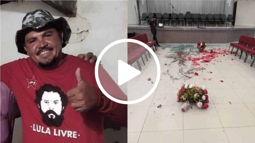 Militante do PT invade igreja evangélica no Ceará e quebra tudo